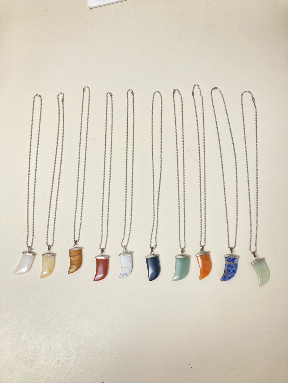 Lot of 10 Tooth Necklaces